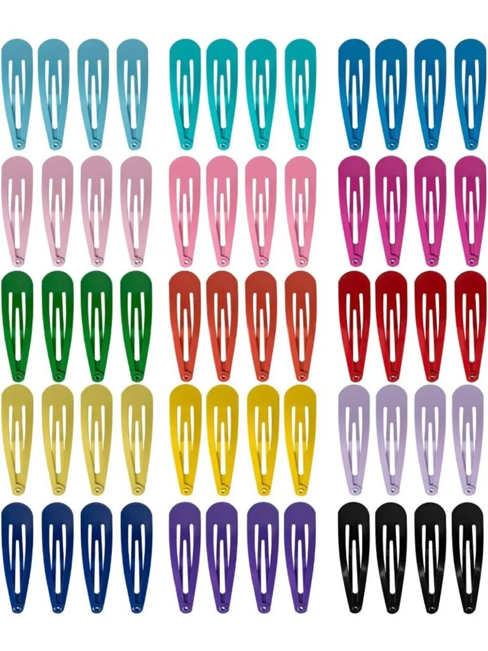 60 Pcs Non-Slip Hair Barrettes Clips - 2 Inch Metal Hairpins for Girls & Women